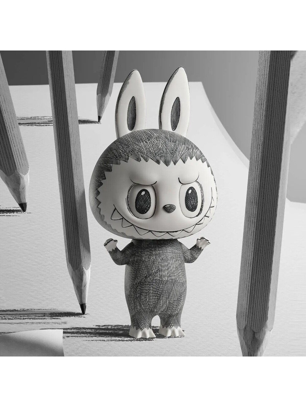 POP MART The Monsters MEGA LABUBU Sketch 400 % Figure Limited Edition-Authentic